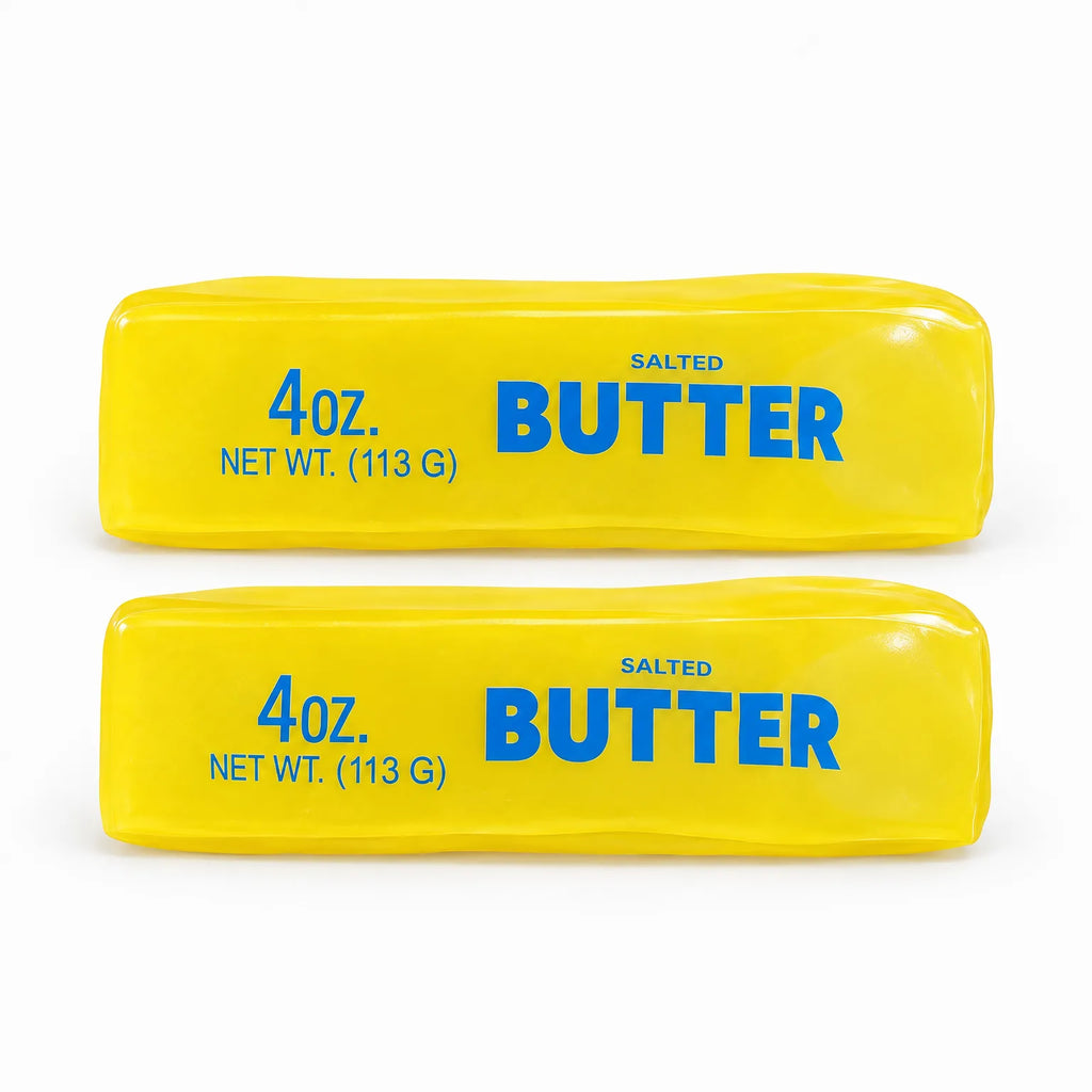 Nubbro - Butter Shaped Sensory Fidget Toy Squeezing It During A Work Break To Ease Restless Hands