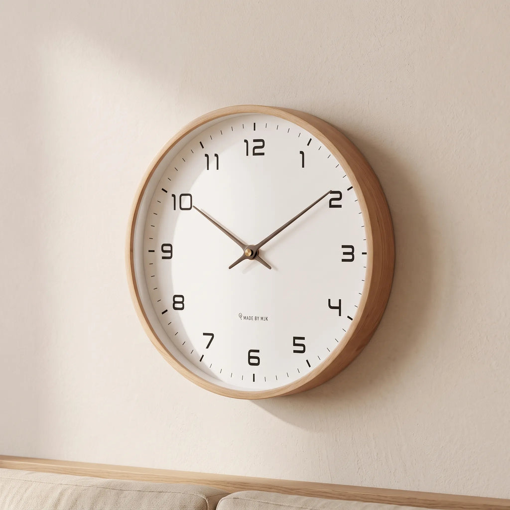 Nyvura - Scandinavian Minimalist Round Wall Clock Check The Time At A Glance