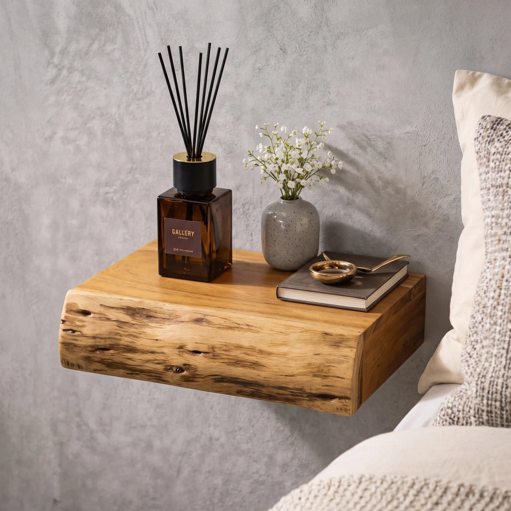 Oknor - Floating Bedside Nightstand Wall Shelf Keeping Your Bedtime Book And Reading Lamp Close To Hand