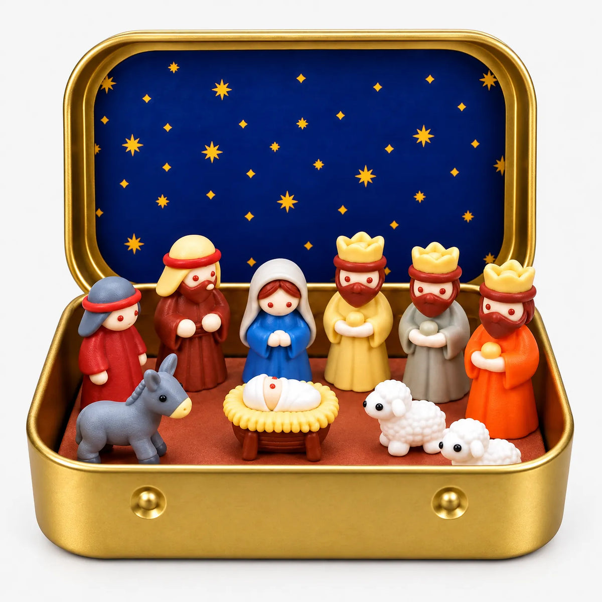 Olverda - Traditional Mini Nativity Set Setting Up A Small Nativity Scene On A Shelf Or Windowsill
