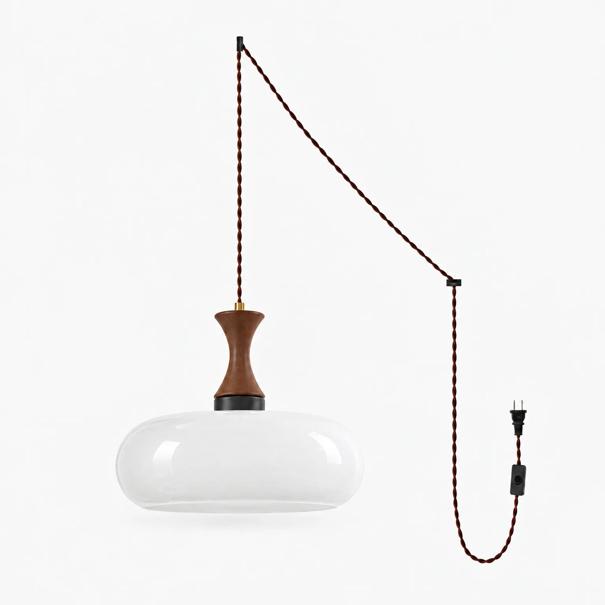 Pendaro - Vintage-Style Glass Pendant Lamp Illuminating Dark Corners