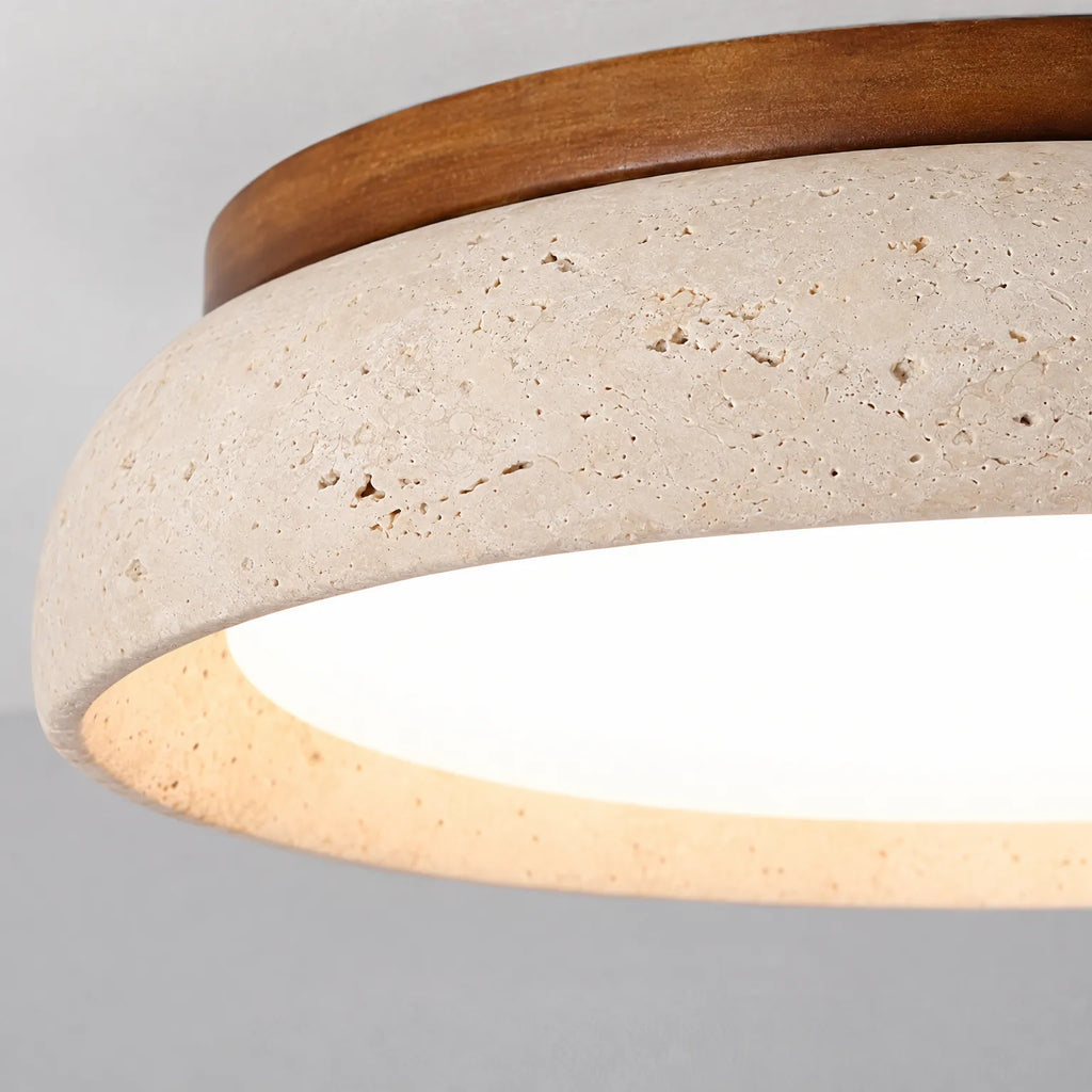 Pietra - Stone Flush Mount Ceiling Light Illuminating Living Spaces