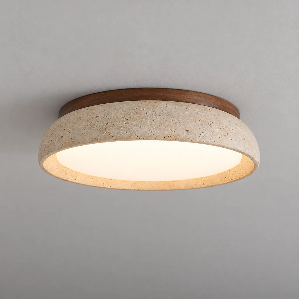 Pietra - Stone Flush Mount Ceiling Light Illuminating Living Spaces