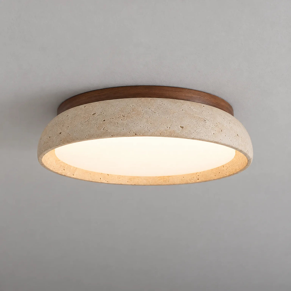 Pietra - Stone Flush Mount Ceiling Light Illuminating Living Spaces