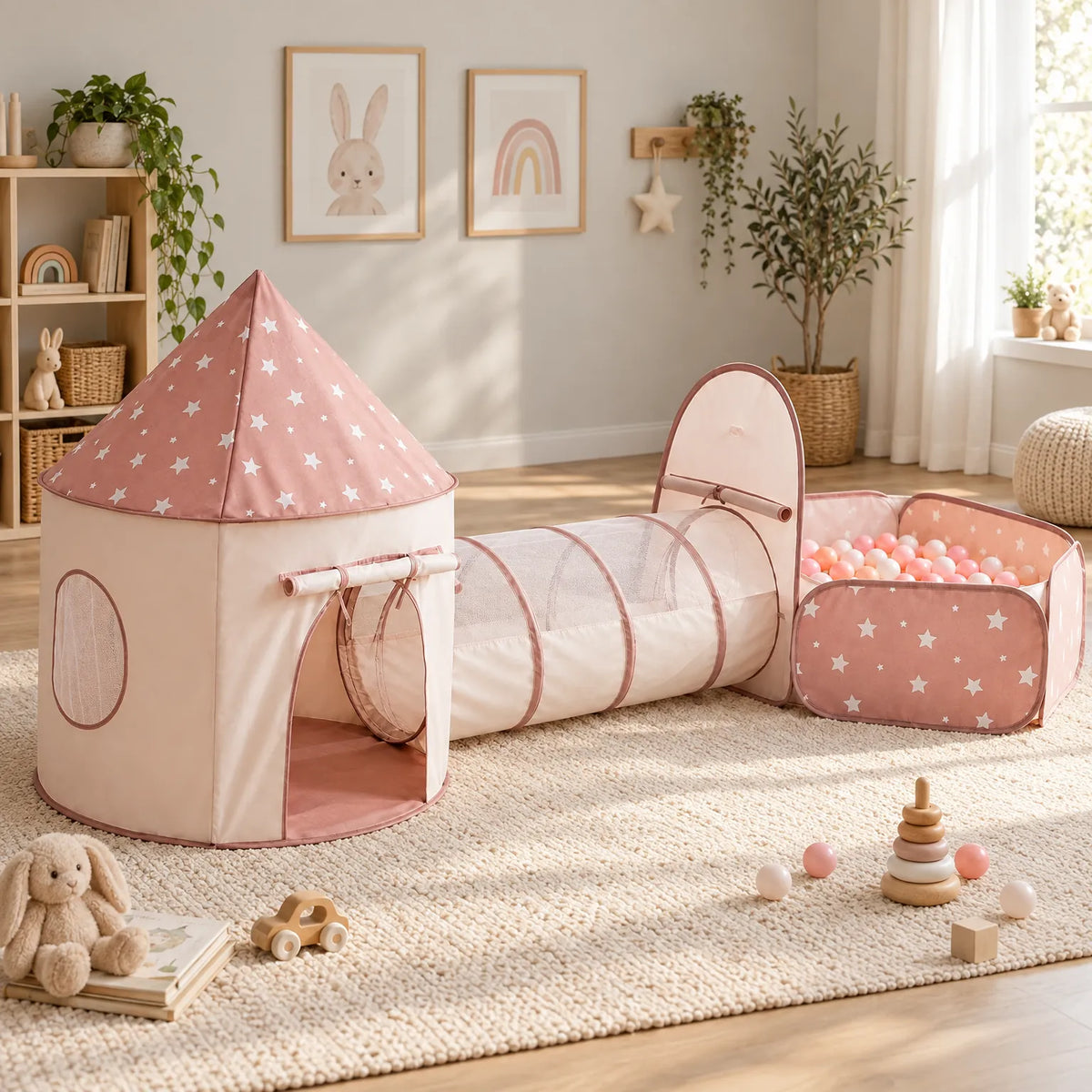 Piptent - Modular Play Tent Set Indoor Crawling Games