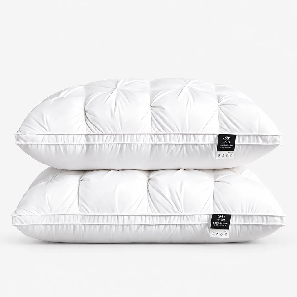 Plumoso - Tufted Down Pillow Supporting The Neck