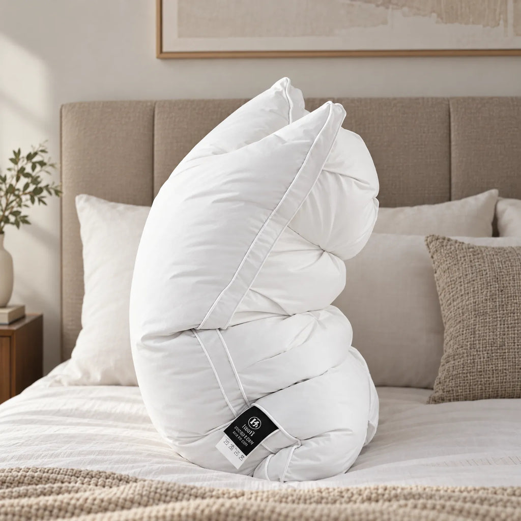 Plumoso - Tufted Down Pillow Supporting The Neck