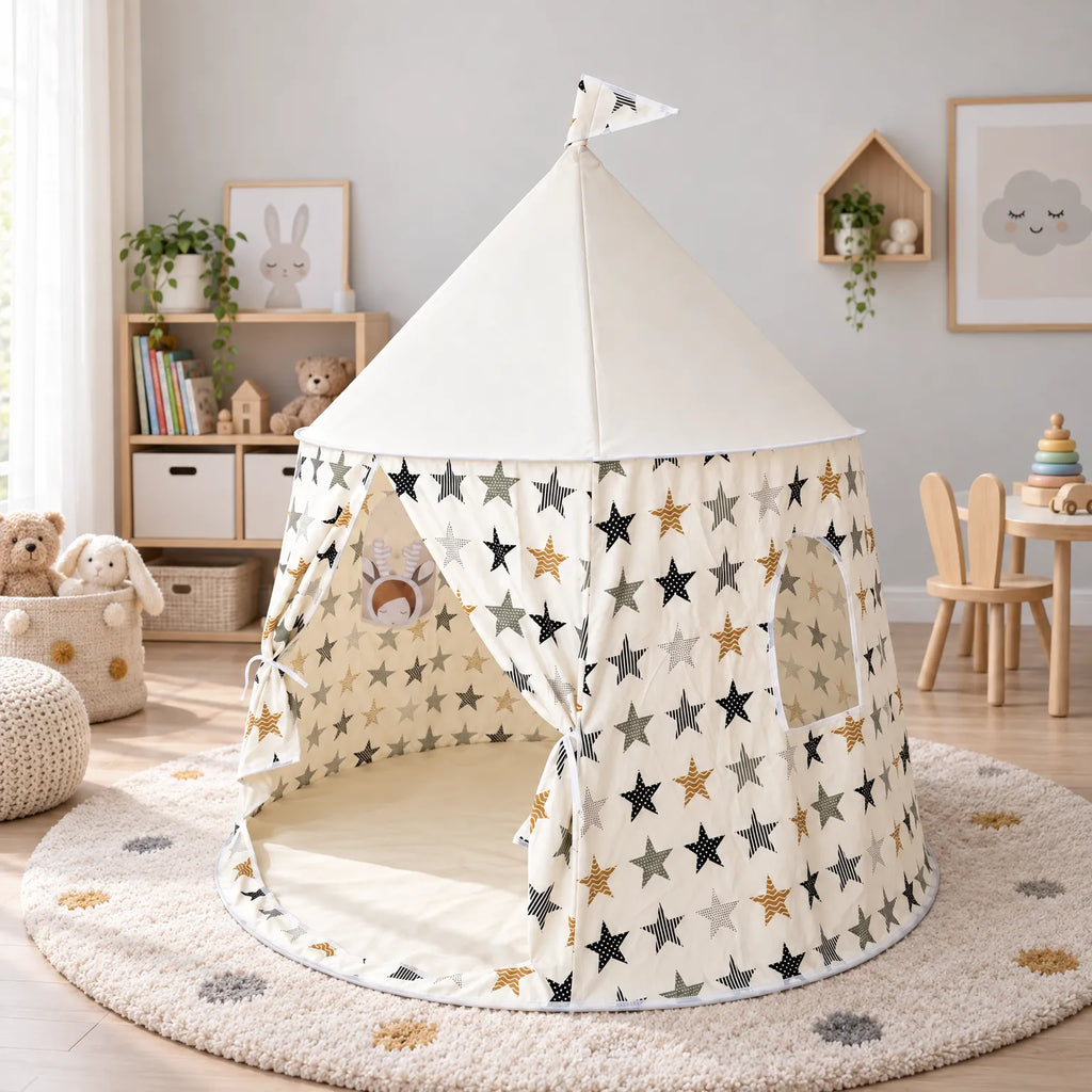 Pomtara - Indoor Childrens Teepee Setting Up Indoor Play Areas