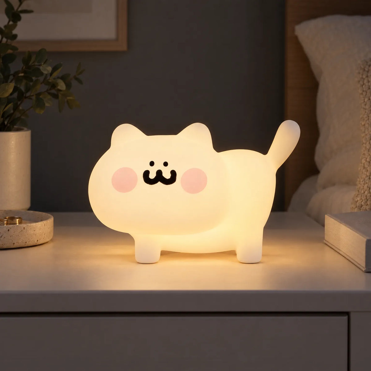 PurrGlow - Silicone Cat Night Light Gentle Bedtime Illumination