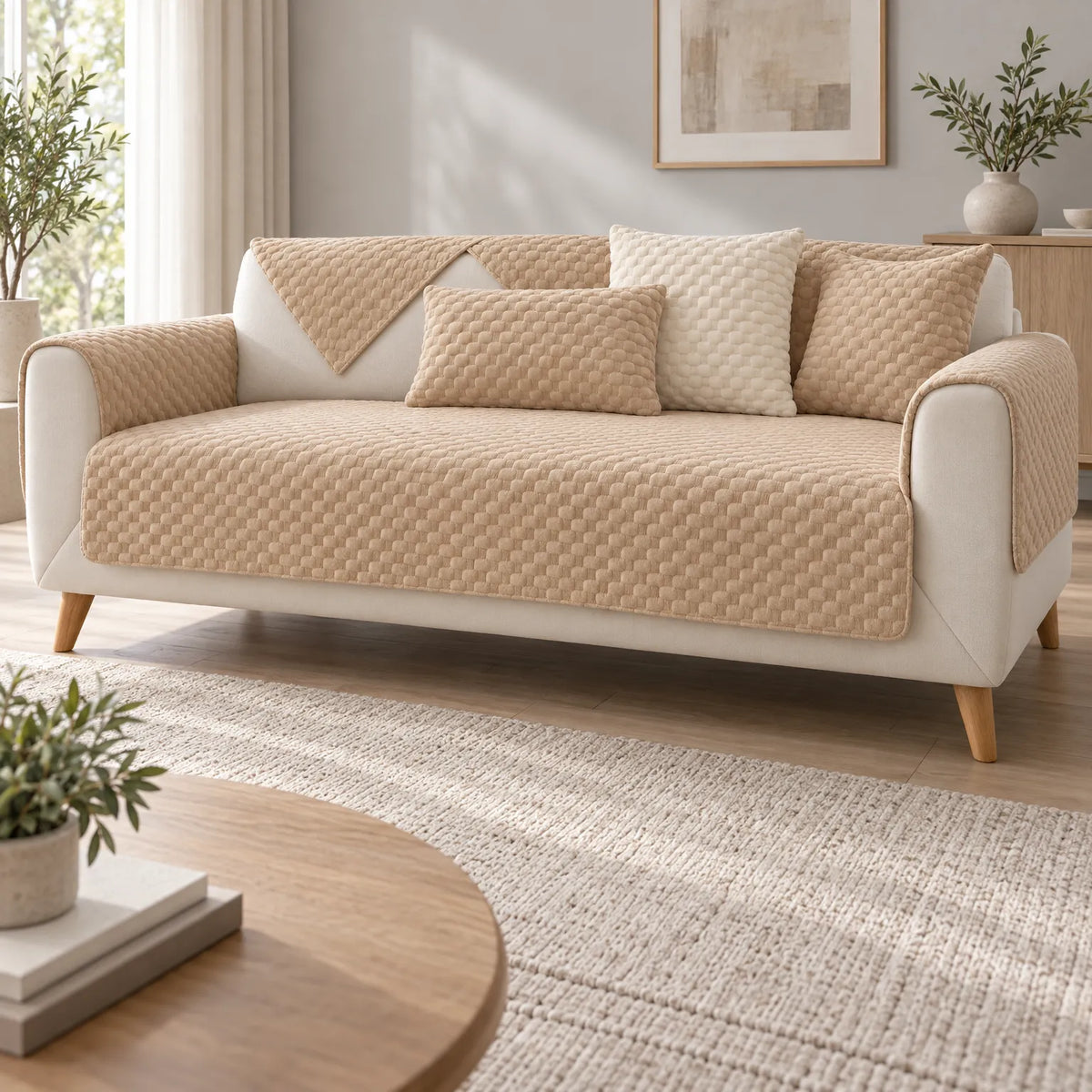 Romello - Quilted Sofa Cover Update Living Space