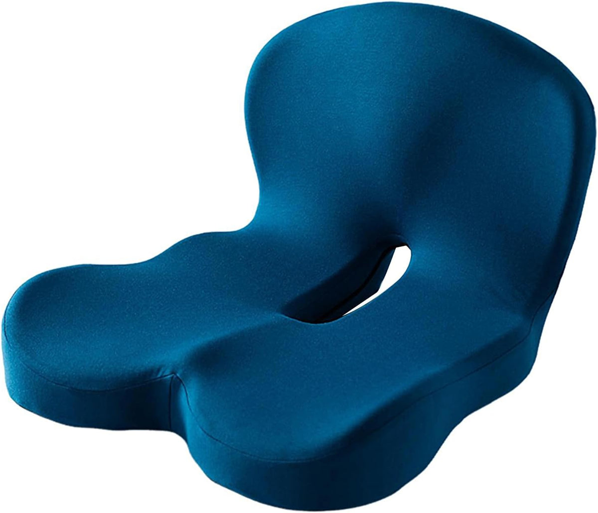 Contoured memory foam seat cushion with central opening