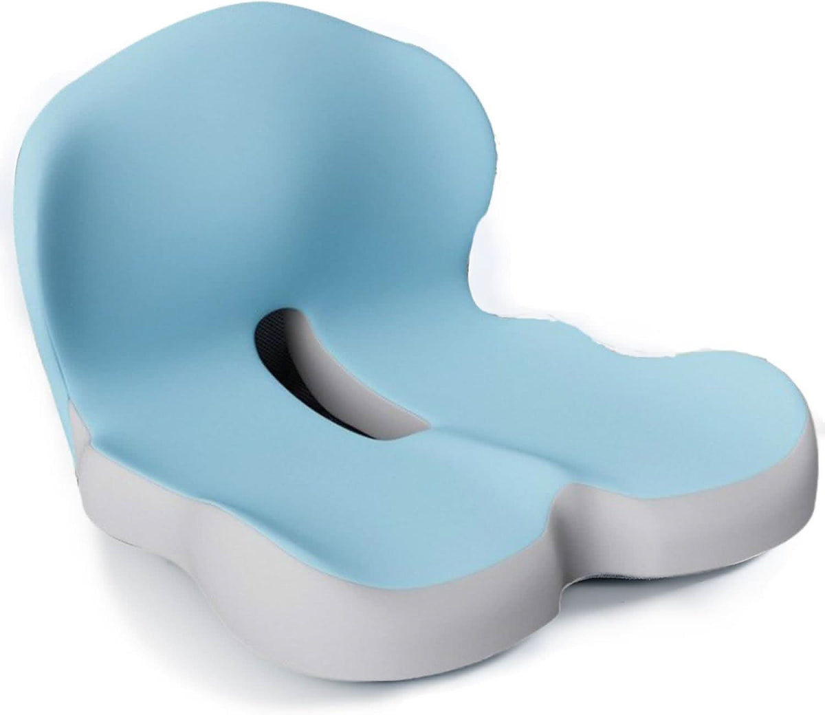 Contoured memory foam seat cushion with central opening