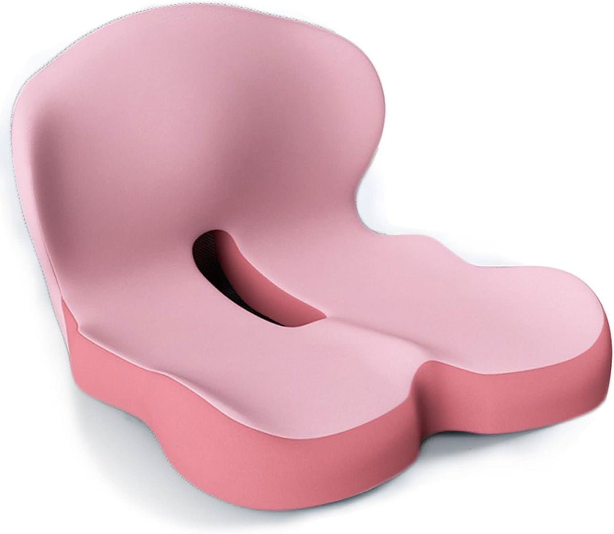 Contoured memory foam seat cushion with central opening