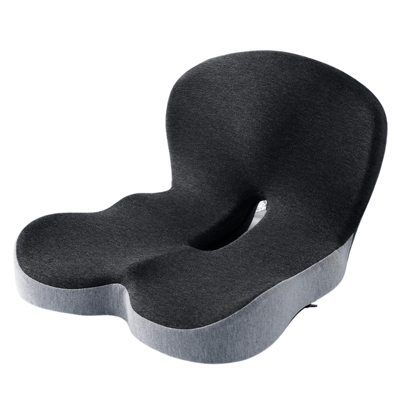 Contoured memory foam seat cushion with central opening
