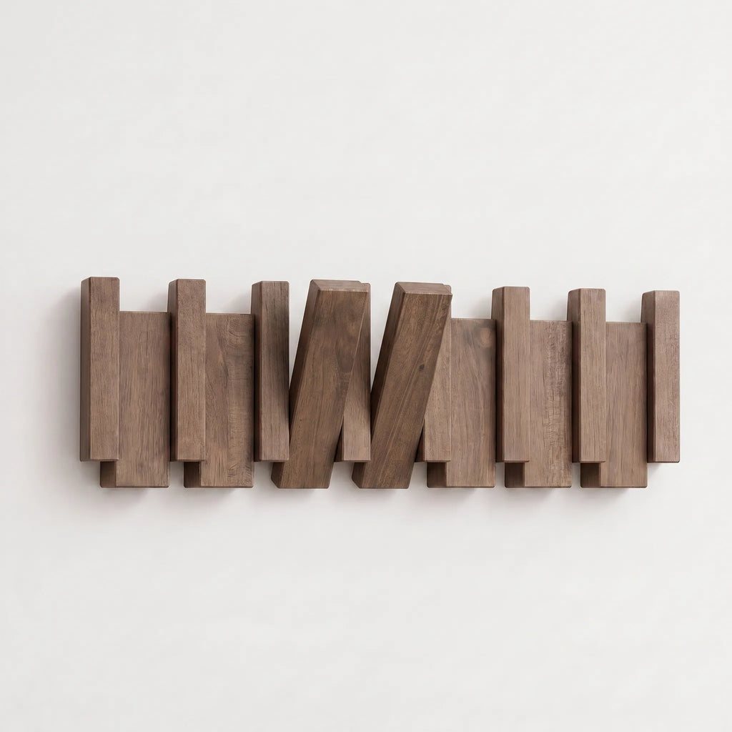 Slator - Minimalist Slatted Wall Coat Rack Hanging Daily Jackets