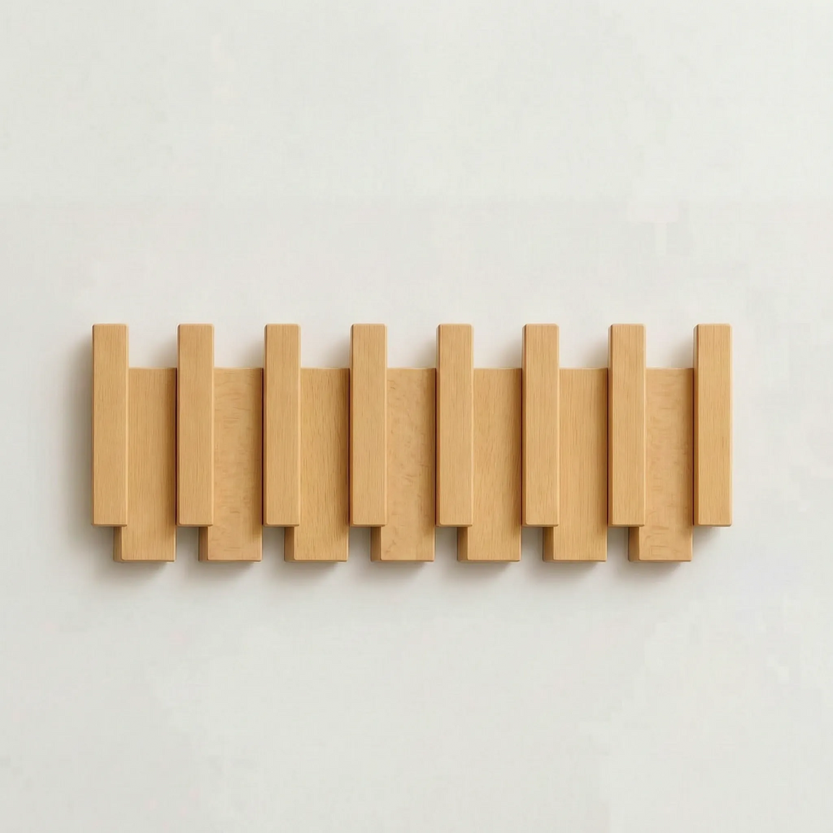 Slator - Minimalist Slatted Wall Coat Rack Hanging Daily Jackets