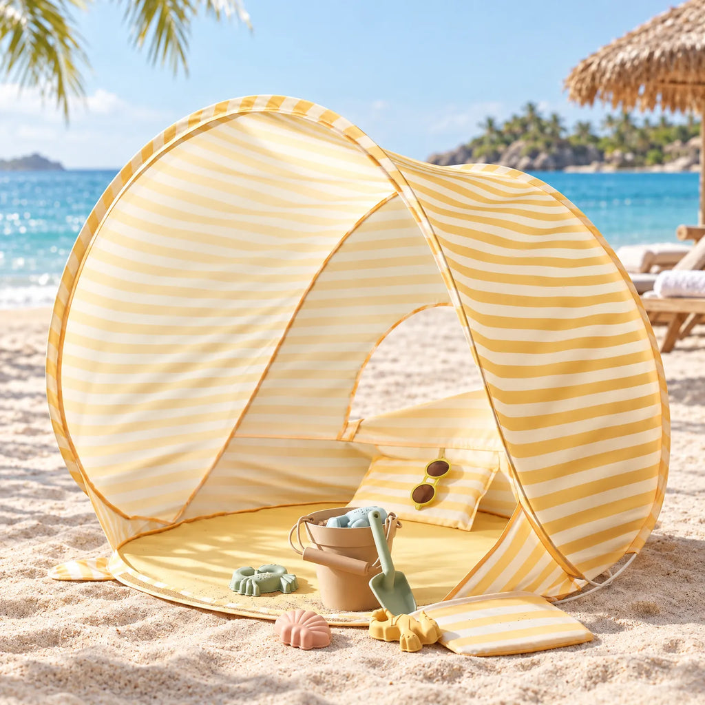 Solpop - Pop Up Children's Beach Tent Creating A Shaded Spot On The Beach