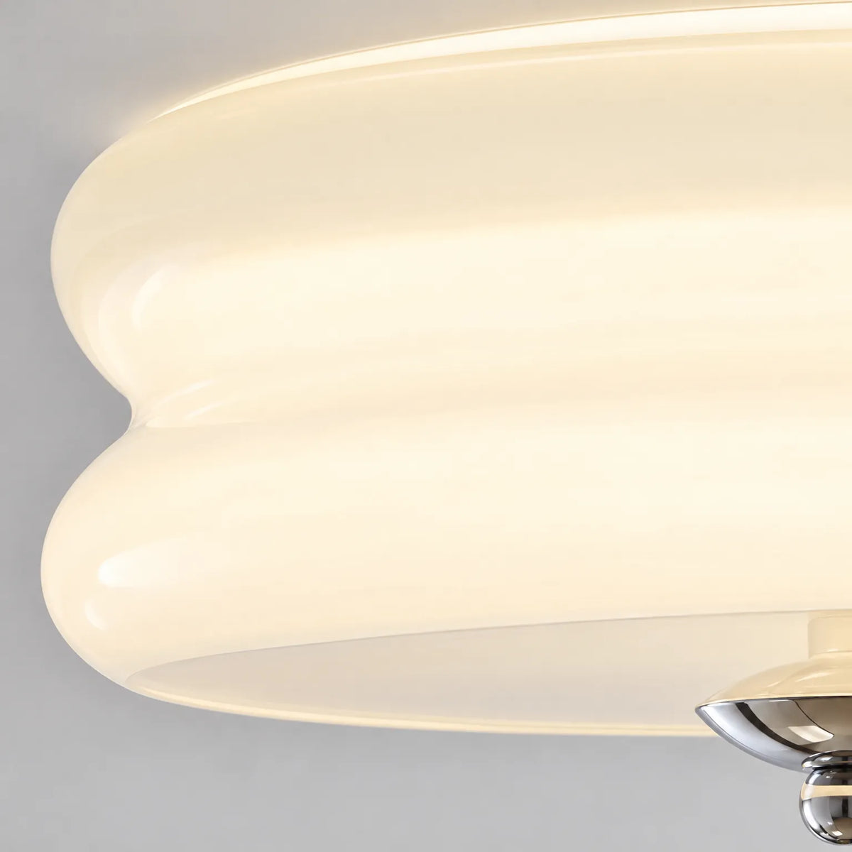 Solstice - Art Deco Semi Flush Mount Ceiling Light Illuminating Living Rooms