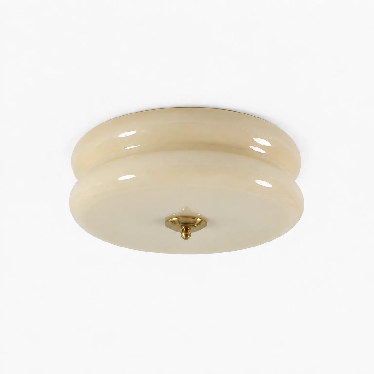 Solstice - Art Deco Semi Flush Mount Ceiling Light Illuminating Living Rooms