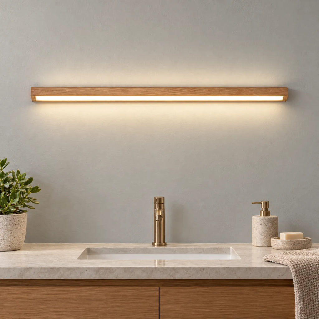Sylvath - Linear Wooden Wall Light Illuminating Hallways