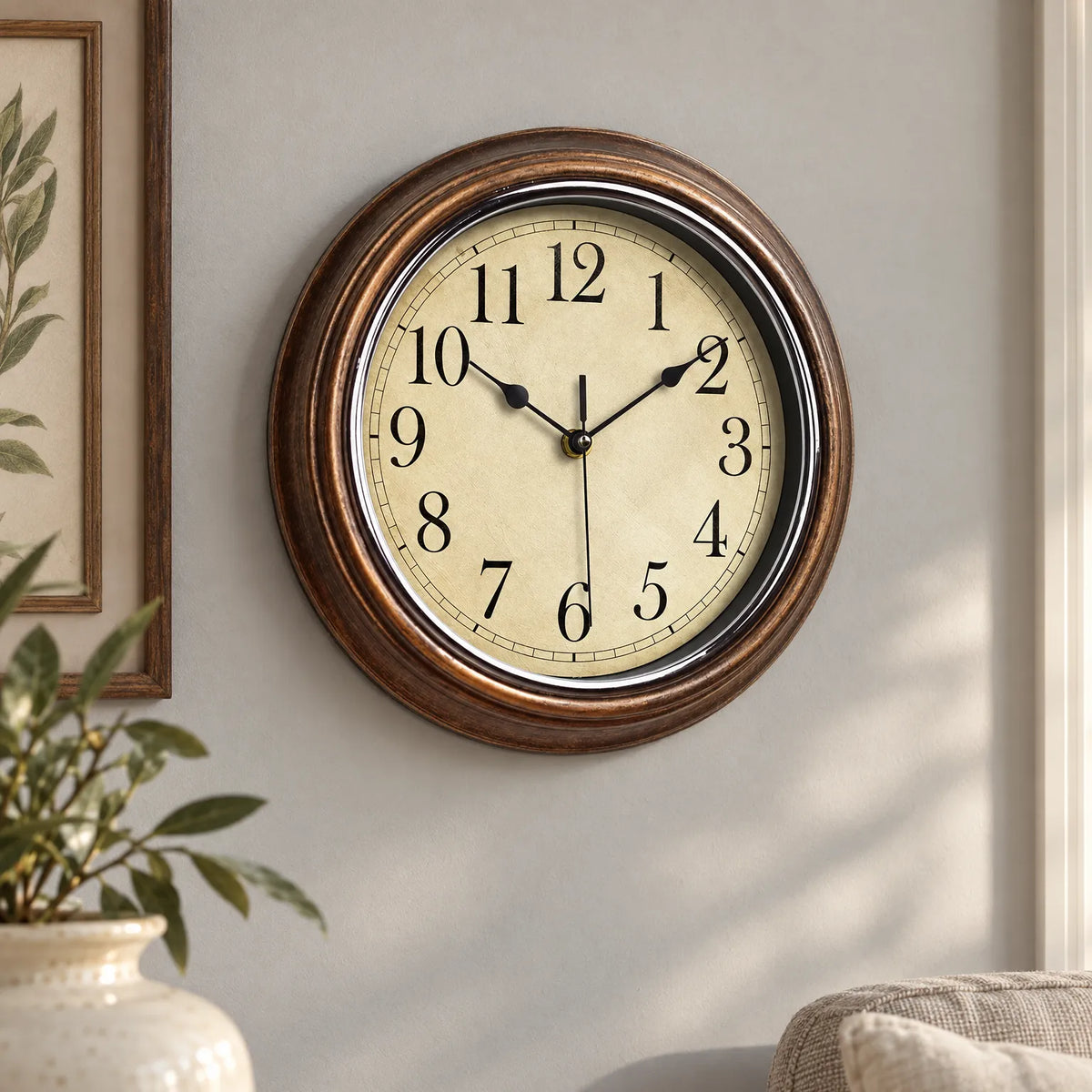 Timewisp - Classic Round Wall Clock Checking The Time