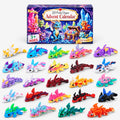 Colourful dragon advent calendar with 24 mini moveable animal figures