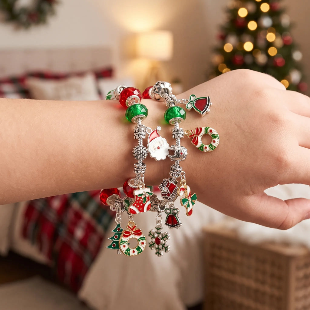 Tinselwick - Christmas Advent Calendar With Charm Bracelet Counting Down To Christmas One Day At A Time