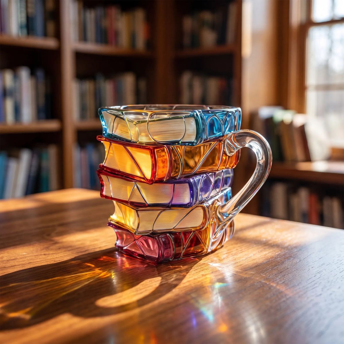 TomeSip - Book Themed Clear Coffee Mug Morning Coffee Routines