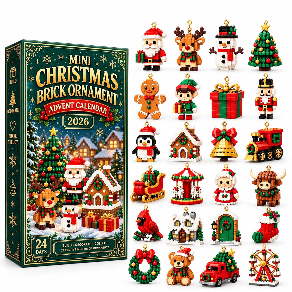 Tovika - Christmas Advent Calendar With Brick Ornaments Count Down To Christmas One Day At A Time