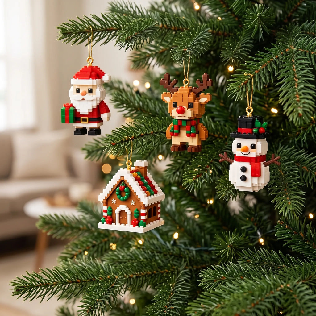 Tovika - Christmas Advent Calendar With Brick Ornaments Count Down To Christmas One Day At A Time