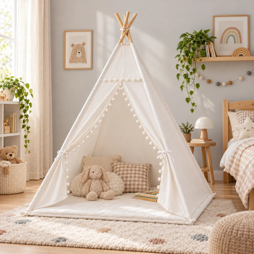 Trellis - Foldable Indoor And Outdoor Play Tent Setting Up A Quiet Reading Corner