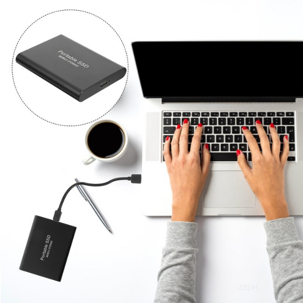 Portable SSD with USB cable