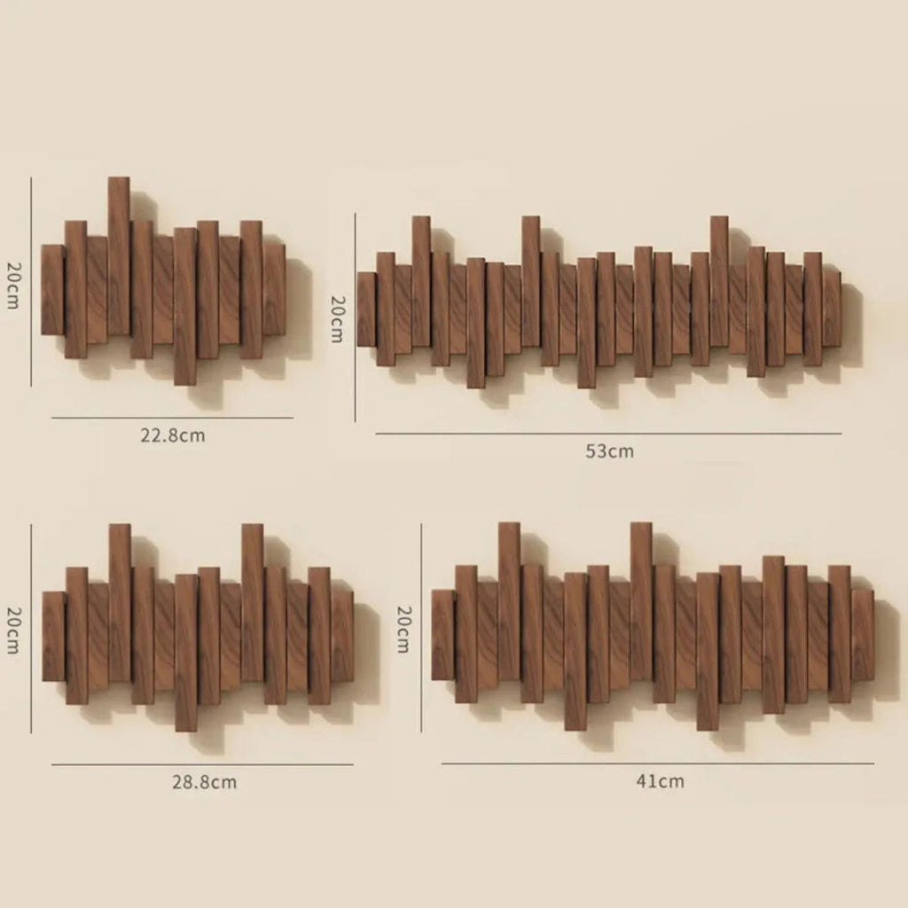 Wall-mounted slatted coat rack with folding hooks