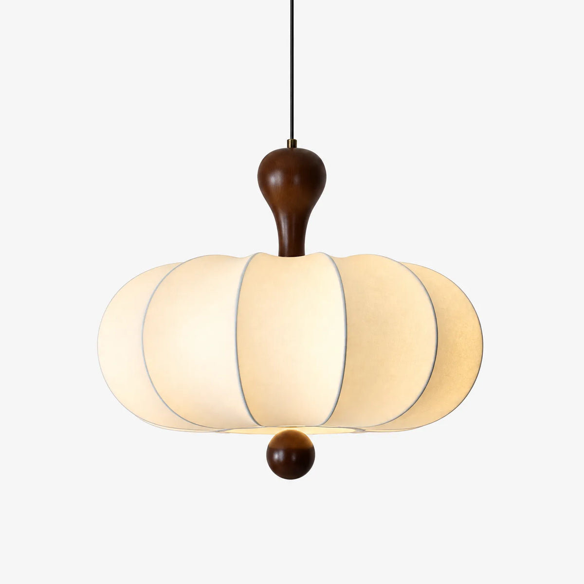 Vela - Sculptural Fabric Pendant Light Illuminating Living Spaces