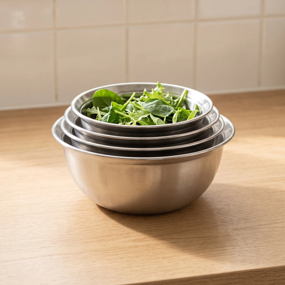 Veldari - Nesting Round Food Prep Bowls Whisking Dressings And Batters