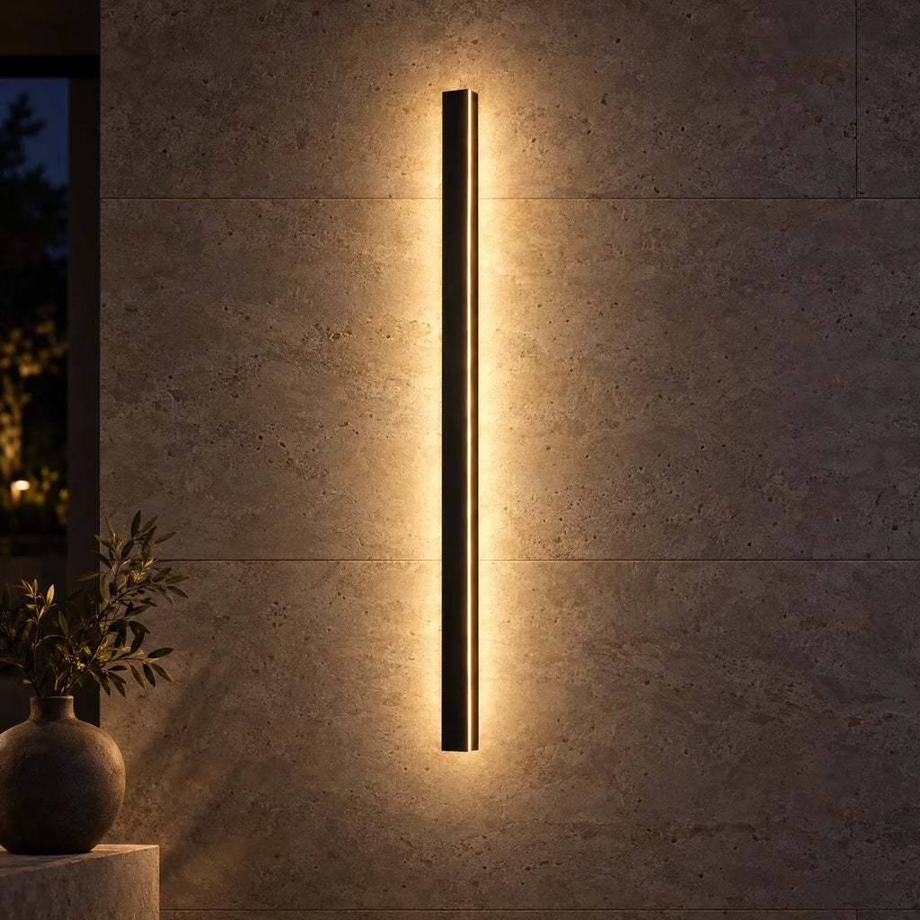 Veldren - Minimalist Linear Outdoor Wall Light Illuminating Outdoor Spaces