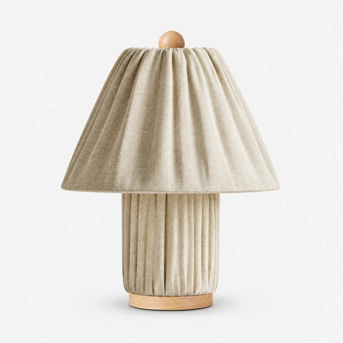 Vellion - Pleated Fabric Table Lamp Reading In Bed