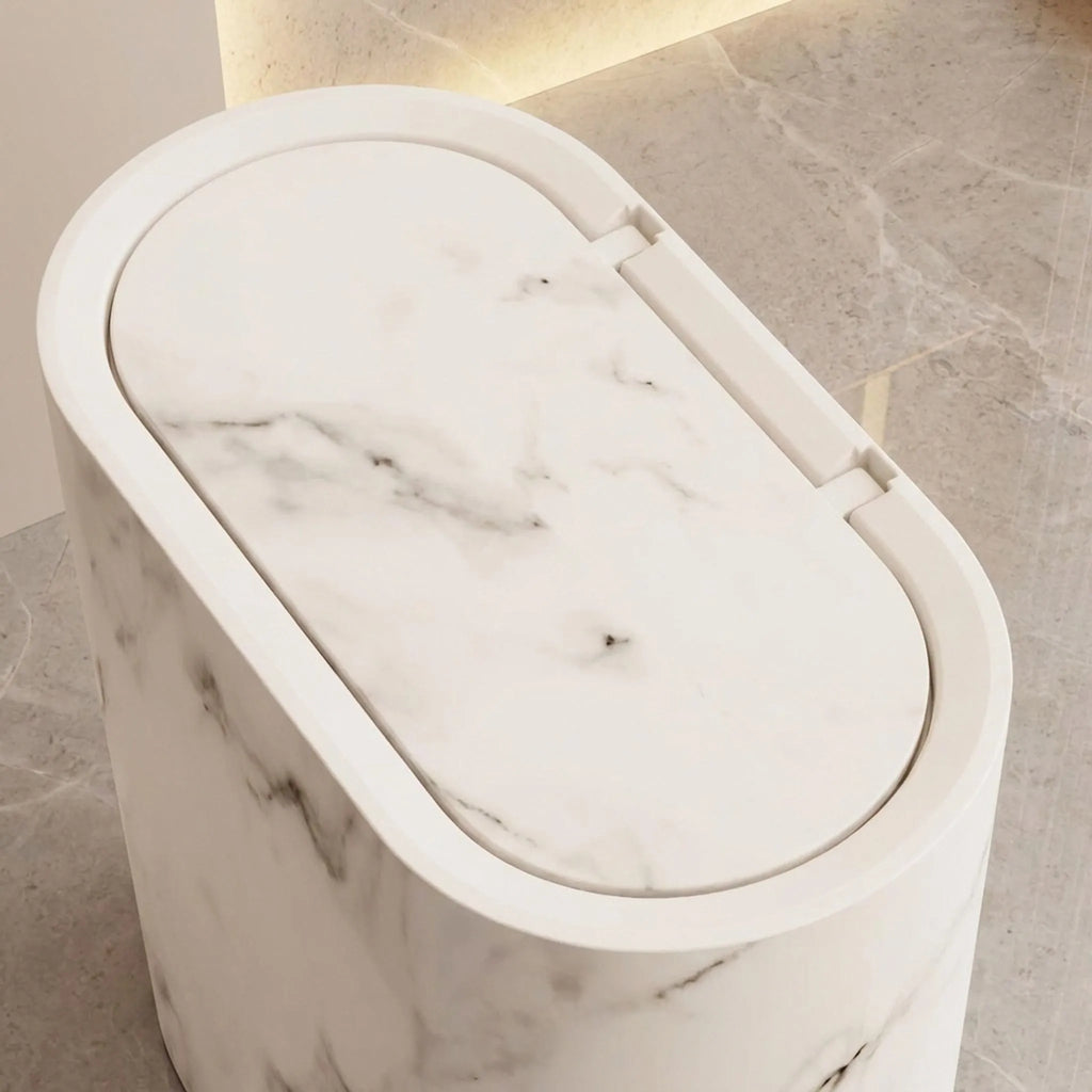 Vestonis - Slimline Oval Waste Bin Bathroom Organisation