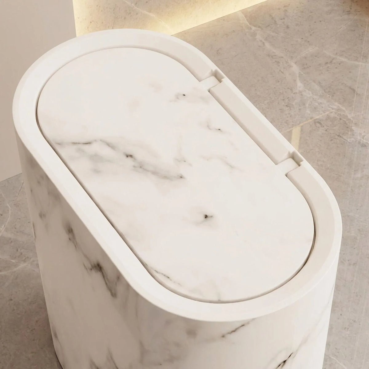 Vestonis - Slimline Oval Waste Bin Bathroom Organisation