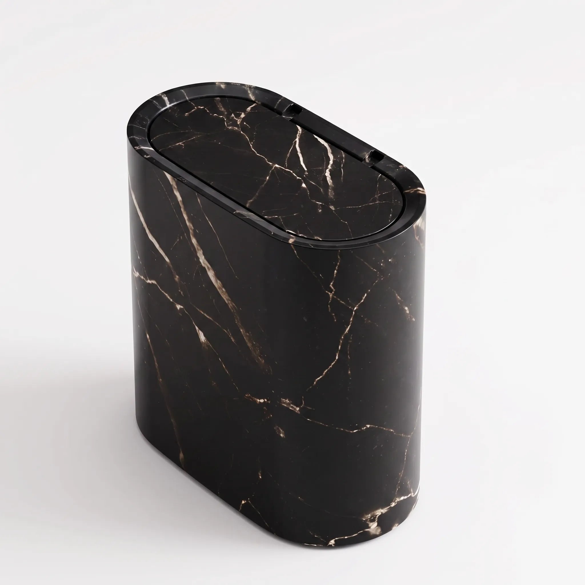 Vestonis - Slimline Oval Waste Bin Bathroom Organisation