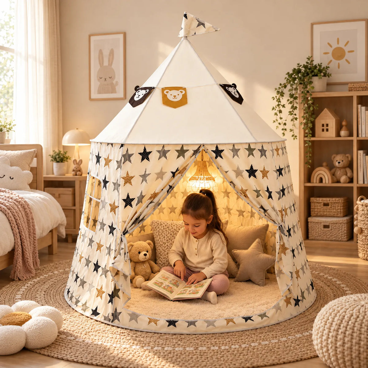 Vistari - Indoor Foldable Kids Play Tent Creating An Indoor Camp