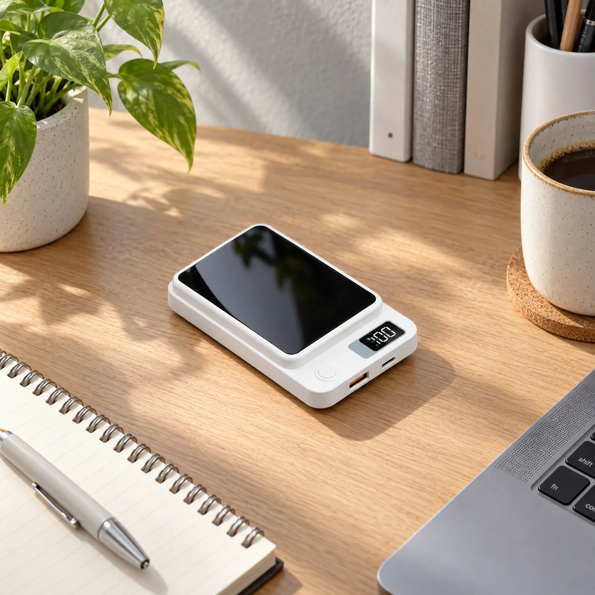 Voltrax - Compact Wireless Power Bank Charging Smartphones On The Go