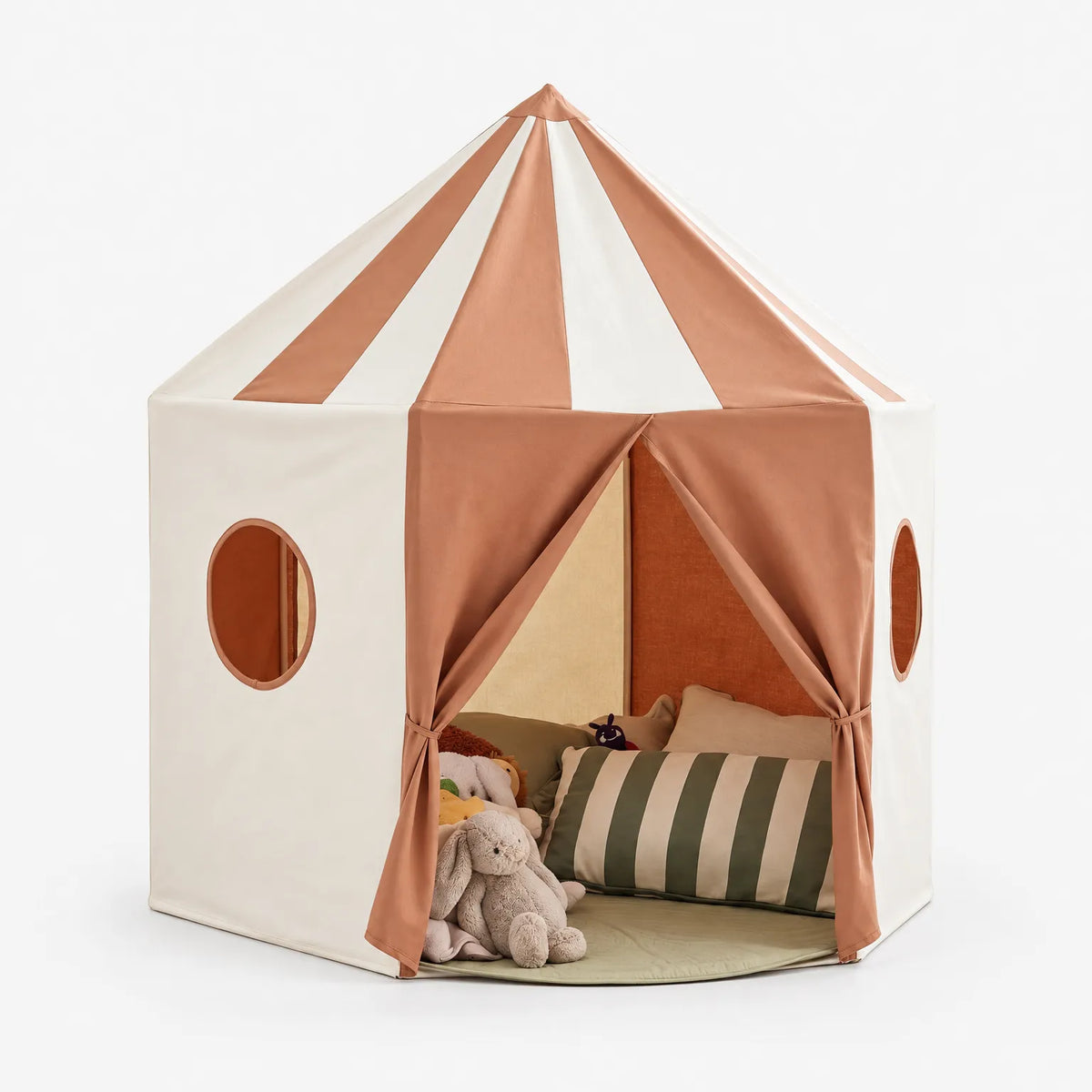 Zento - Striped Indoor Children's Play Tent Creating A Quiet Reading Corner