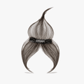 Seamless synthetic clip-in hair bangs topper with attached clips