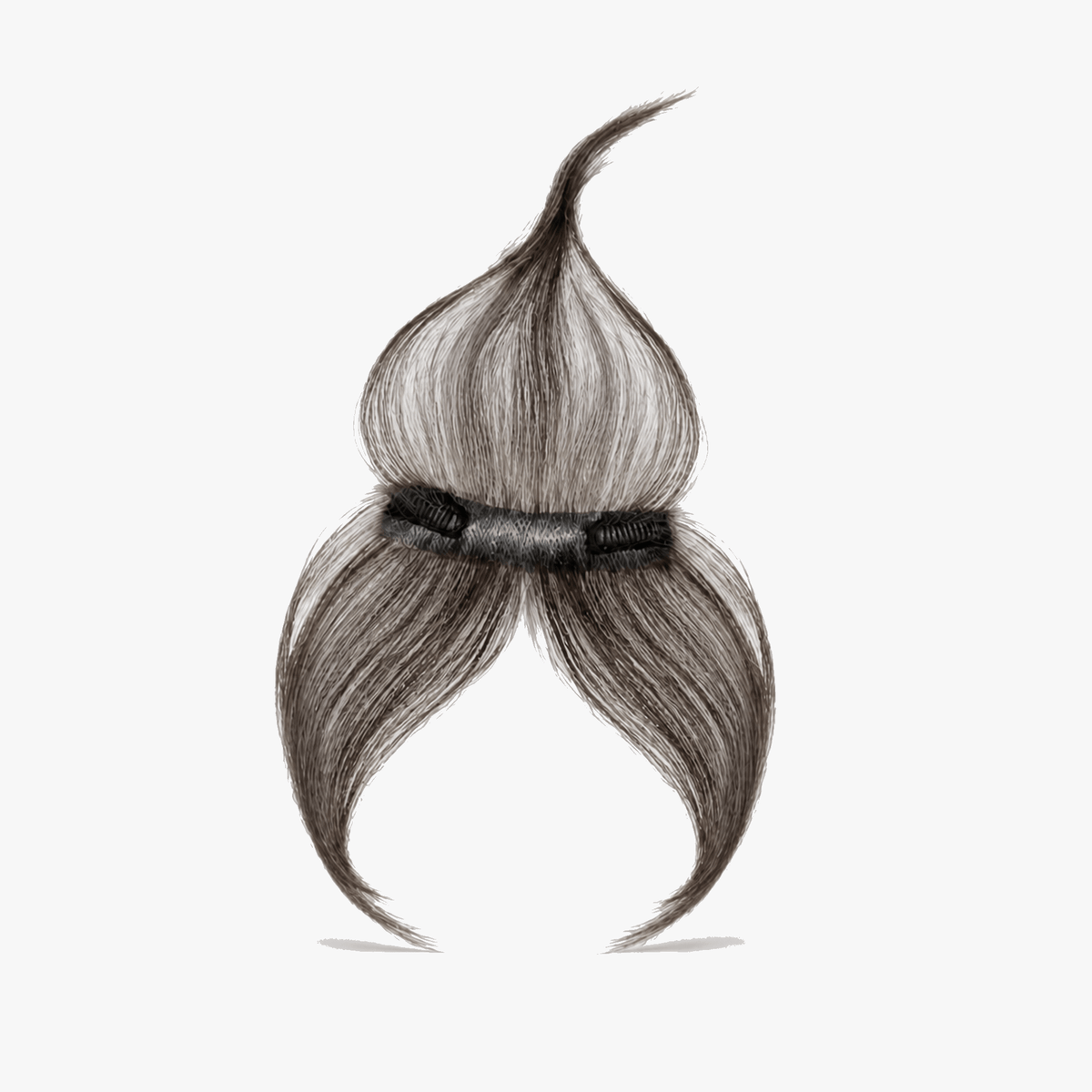 Seamless synthetic clip-in hair bangs topper with attached clips