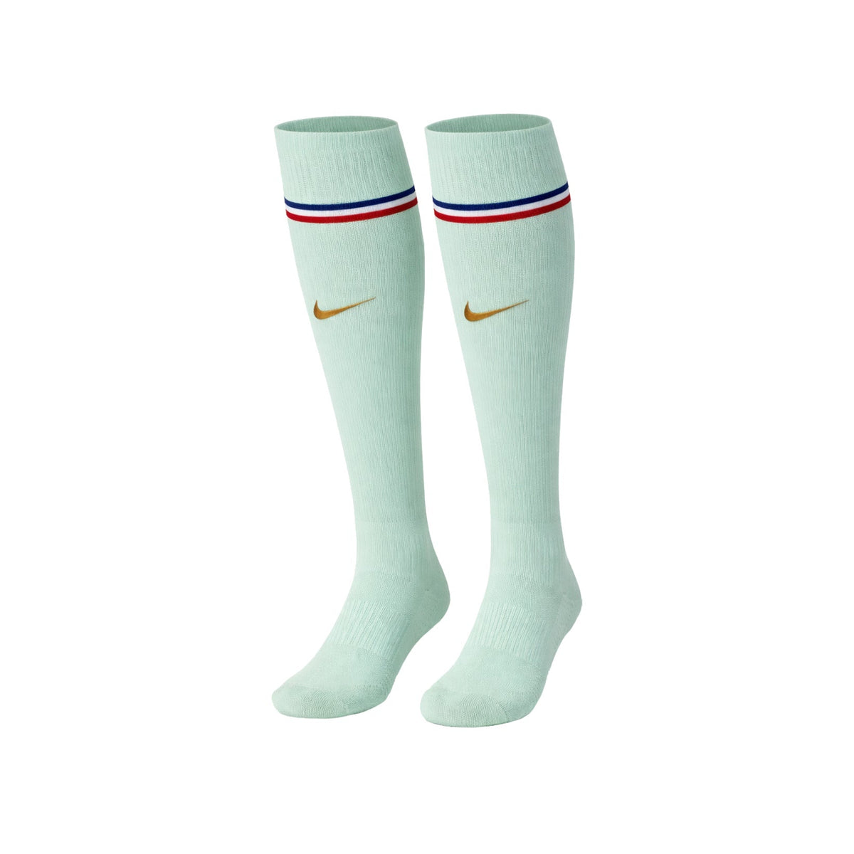Pale green kids football kit with shirt, shorts and matching socks