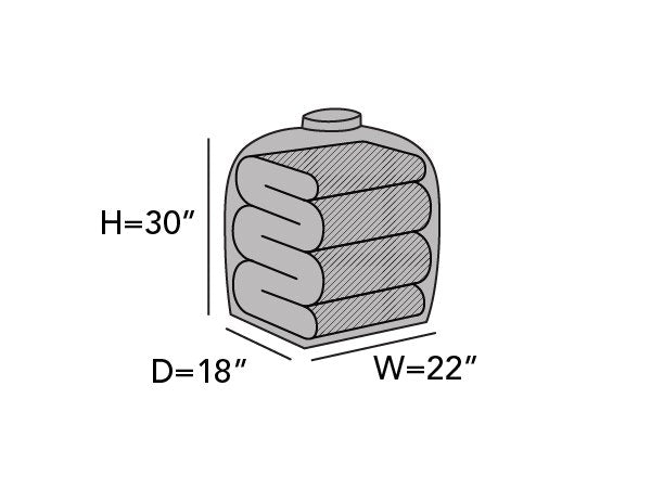 Khaki outdoor cover storage bag with drawstring opening