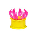 Lotus-shaped steamed bun mould with a cylindrical base and petal-forming sections