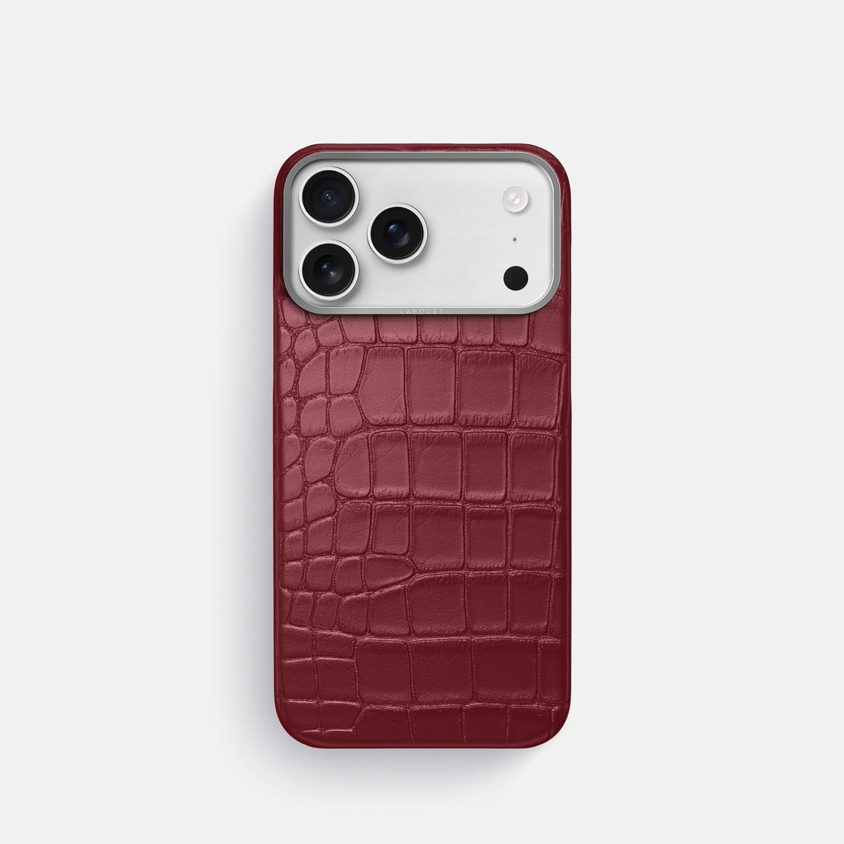 Classic iPhone 17 Pro case with alligator-effect textured finish