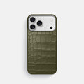 Classic iPhone 17 Pro case with alligator-effect textured finish